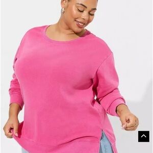 Torrid Fleece drop shoulder sweatshirt NWT